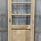 Antique French Single Door (31.5x81) Glass Pane Door with Jamb, Encased Door T20