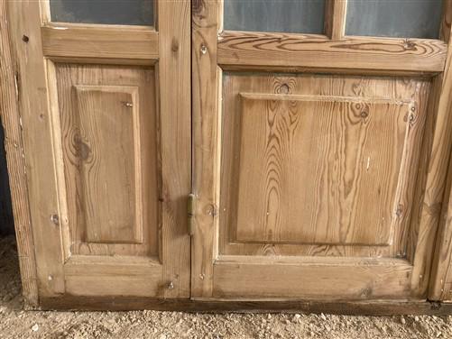 Antique French Double Doors (71x88) Frosted Glass European SideLite Jamb C1