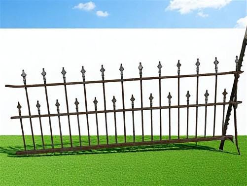 Home & Living > Outdoor & Gardening > Garden Decoration > Yard Art - Wrought Iron Vintage Fence Panel (94.5x42) Architectu...