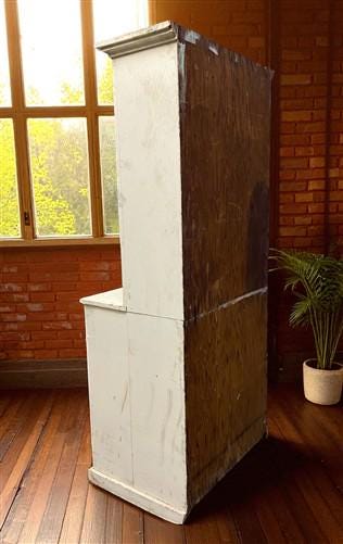 Home & Living > Furniture > Dining Room Furniture > Buffets & China Cabinets - Primitive Kitchen Cupboard, Vintage China H...