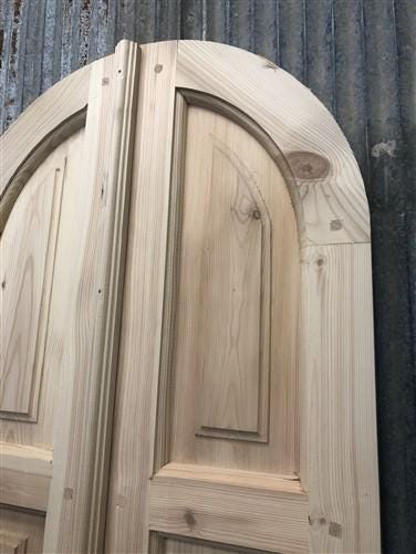 Arched French Double Doors (21x80.5) Panel Doors, European Styled Doors M9