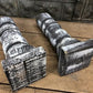Home & Living > Home Decor > Home Accents - Pair Gray Wooden Pillar 14" Candlestick Holders, Decor, Table Centerpiece, B b...