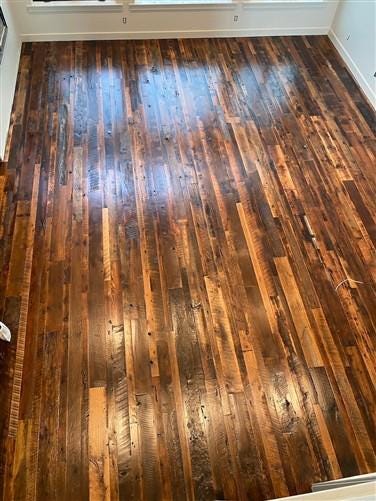 Home & Living > Home Improvement > Flooring - Smooth Top Reclaimed, Wood Flooring, Hardwood Floor Tongue Groove by The Old...