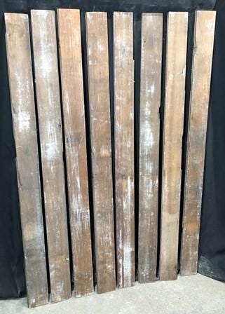 Craft Supplies & Tools > Raw Materials > Wood > Boards & Planks - 8 Reclaimed Wainscoting Bead Board Pieces, Architectural...
