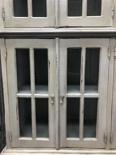 4'10" Triple Stack Cabinet, White Kitchen Cabinet, Bookcase, Storage J