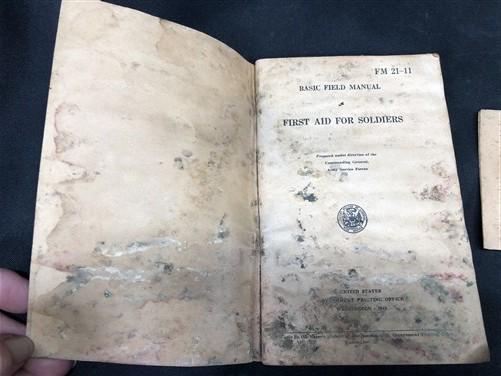 WW2 War Department Basic Field Manual, First Aid For Soldiers, 1943 Original
