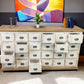 Home & Living > Furniture - 24 Drawer White Apothecary Cabinet Store Cabinet Store Display Pharmacy Cupboard by The Old Gr...