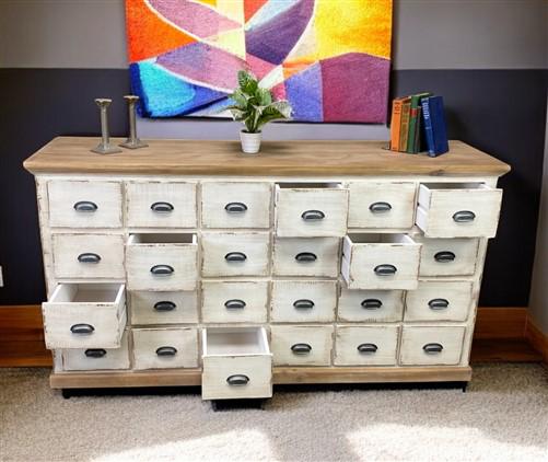 Home & Living > Furniture - 24 Drawer White Apothecary Cabinet Store Cabinet Store Display Pharmacy Cupboard by The Old Gr...