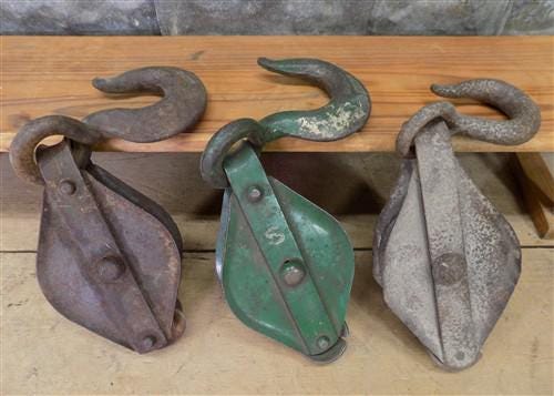 Lot Pulleys Industrial Age Metal Steampunk Factory Flywheel Machine Decor u