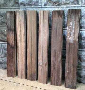 Craft Supplies & Tools > Raw Materials > Wood > Boards & Planks - Reclaimed Wainscoting Bead Board Pieces, Architectural S...