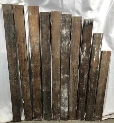 Craft Supplies & Tools > Raw Materials > Wood > Boards & Planks - Reclaimed Wainscoting Bead Board Pieces, Architectural S...