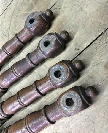 Craft Supplies & Tools > Raw Materials > Wood - 4 Wood Spindles Architectural Salvage Fretwork Furniture House Trim Vintag...