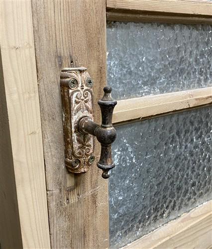 Antique French Single Door(25x83.5) Glass Pane Door with Jamb, Encased Door T22