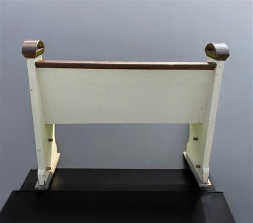 Home & Living > Furniture > Entryway & Mudroom Furniture - Vintage Wooden Church Pew, 3' 9" Porch Bench, Entry Foyer, Dini...