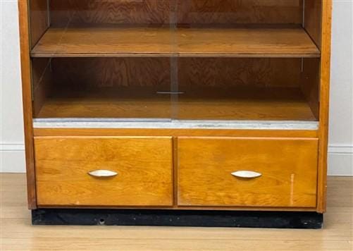Home & Living > Furniture > Dining Room Furniture > Buffets & China Cabinets - 2 Sliding Door Display Cabinet, Vintage Dis...