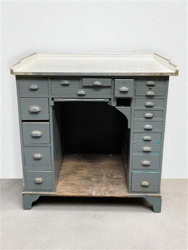 Home & Living > Furniture > Office Furniture > Desks - Watchmaker Bench, Vintage Jewelers Workbench, Entry Hall Table, Ind...
