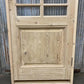Antique French Single Door (29.5x88) Glass Pane Door with Jamb, Encased Door T24