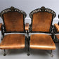 4 Wood Iron Folding Theater Seats, Auditorium Seats, Entryway Bench, D15