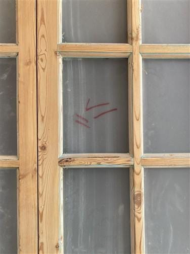 Antique French Double Doors (71x88) Frosted Glass European SideLite Jamb C10