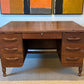 Home & Living > Furniture > Office Furniture > Desks - 50" Walnut Desk, Vintage Wood Farmhouse Table, Home Office Desk, Co...