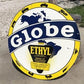 Art & Collectibles > Collectibles > Advertisements - Globe with Ethyl Gasoline Sign, Metal Porcelain Advertising Sign, Gas...
