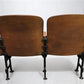 Home & Living > Furniture - 4 Vintage Wood Folding Theater Seats, Auditorium Seats, Entryway Bench, E9 by The Old Grainery