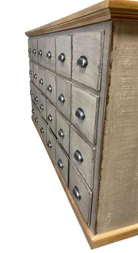 Home & Living > Furniture - 24 Drawer Gray Apothecary Cabinet, Store Cabinet Store Display Pharmacy Cupboard by The Old Gr...