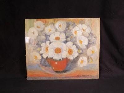 Wall Art - 1920s Sweet Laura Lee Depression Era Folk Art Paint Canvas Plexi, Original J by The Old Grainery
