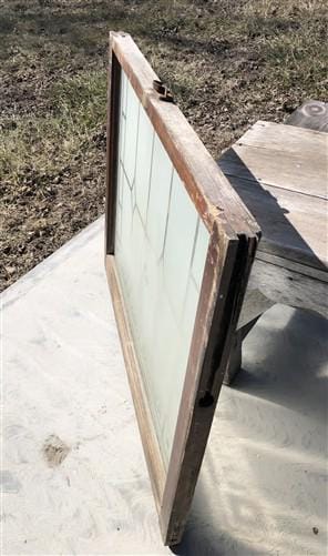 Home & Living > Home Improvement > Windows - Etched Frosted Clear Glass Vintage Church Window, Architectural Art Glass, G...