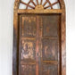 Antique Arched French Double Doors (61.5x130) European Door Jamb, with Jamb, S38