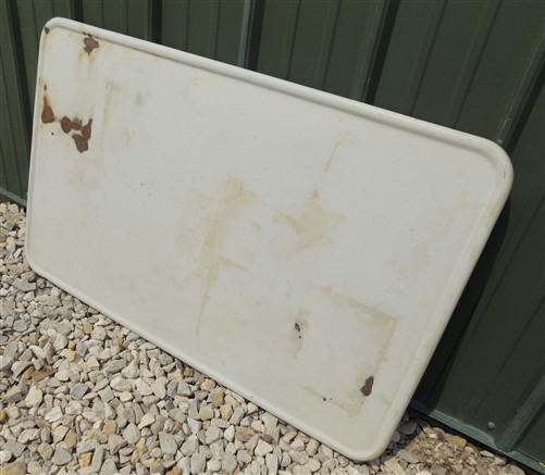 Home & Living > Furniture - White Porcelain Vintage Table Top Panel, Kitchen Cupboard Hoosier Enamel A25 by The Old Grainery