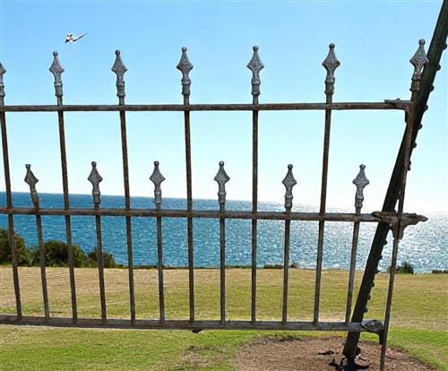 Home & Living > Outdoor & Gardening > Garden Decoration > Yard Art - Wrought Iron Vintage Fence Panel (95x40.5) Architectu...
