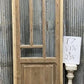 Antique French Single Door (27.25x82) Glass Pane Door with Jamb, Encased Door T7