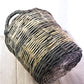 Home & Living > Home Decor > Decorative Storage > Decorative Baskets - Round Wicker Basket, Vintage German Woven Rattan Ba...