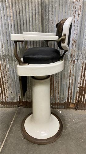 Child's Barber Chair, Koken Barber Chair, Vintage Chair, Porcelain Furniture, A
