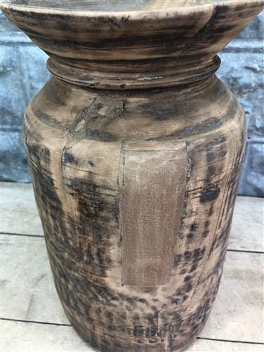 Home & Living > Home Decor > Home Accents > Vases - Wood Pot, Round Water Jug, Planter Urn, Flower Frog Display, Farmhouse...