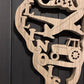 Home & Living > Home Decor > Wall Decor > Wall Hangings - Illinois Carved Wood Wall Decor, Chicago Music Plane Farm Tracto...