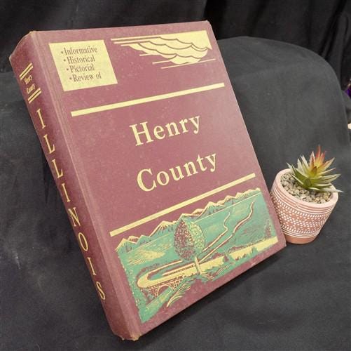 Books, Movies & Music > Books > History Books - 1955 Henry County Illinois Midwest History, Plat Maps, Aerial Homestead Ph...