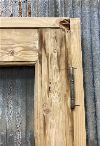 Antique French Single Door (32.5x86) Glass Pane Door with Jamb, Encased Door T9