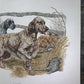 Art & Collectibles > Prints > Lithographs - Ernest Hart, English Setters, Signed Dog Print, 28x22, Wade Collection, Plate...