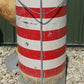 Big H Equipment Chicken Feeder, Vintage Galvanized Tin Chicken Feed Dispenser B