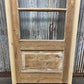 Antique French Single Door (27.5x81) Glass Pane Door with Jamb, Encased Door T31