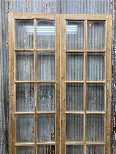 Antique French Double Doors (44x87.5) European Doors, 12 Pane Glass Doors, G164