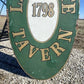 Art & Collectibles > Collectibles > Advertisements - Lafayette 1798 Tavern Sign, Vintage Wood Advertising Sign, Tavern, Di...