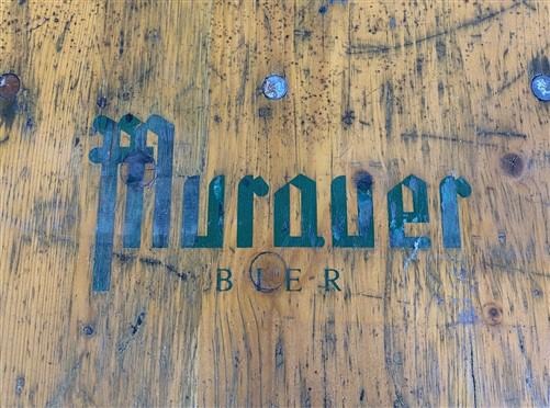 Vintage German Oktoberfest, Beer Garden Table and Benches, Picnic Table, Y29