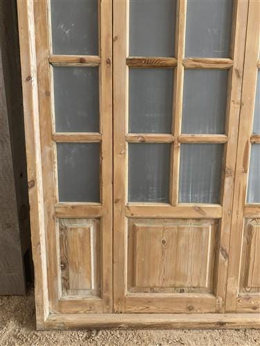 Antique French Double Doors (71x88) Frosted Glass European SideLite Jamb C7