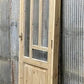 Antique French Single Door (27.5x82) Glass Pane Door with Jamb, Encased Door T13