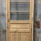 Antique French Single Door (32x79.5) Glass Pane Door with Jamb, Encased Door T37