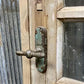 Antique French Single Door (29x93) Glass Pane Door with Jamb, Encased Door T56
