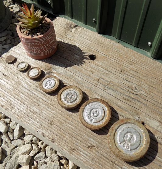 Scale Weights - Platform Scale Weights Vintage Metal Hanging Industrial Fairbank Morse Hdwe A39 by The Old Grainery (1 lb,...